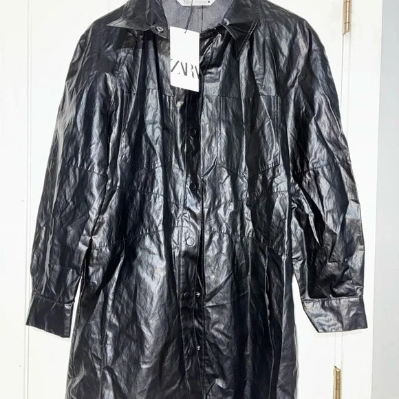 Zara Women's Black Jacket/Coat Size Large with Pockets - Picture 2 of 7